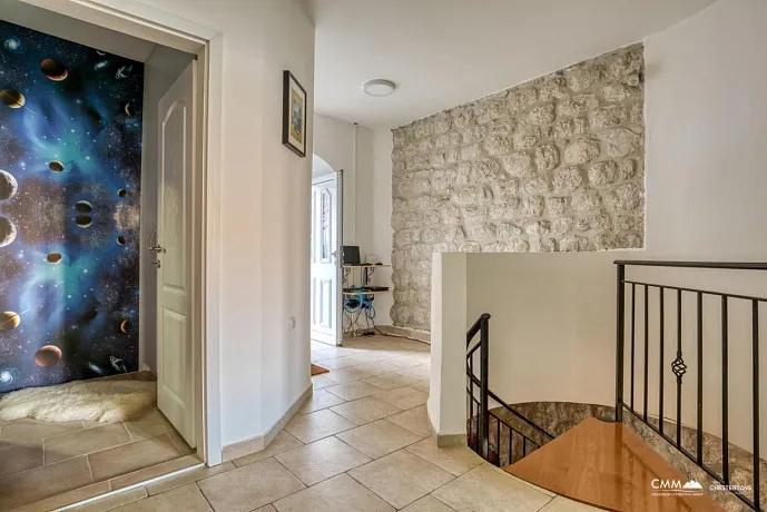 Stunning Stone Villa in Prčanj with Panoramic Bay Views